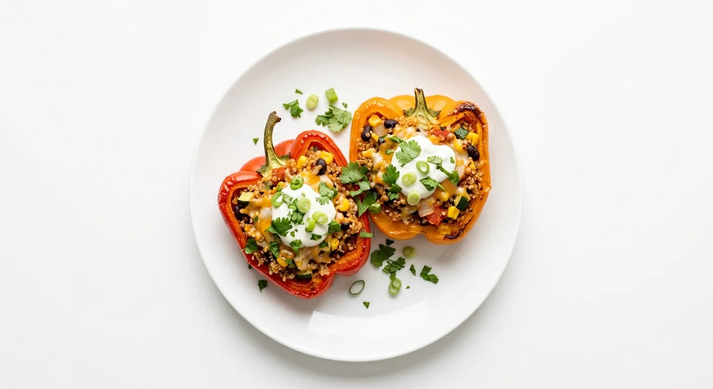 Stuffed Bell Peppers with Quinoa and Zucchini