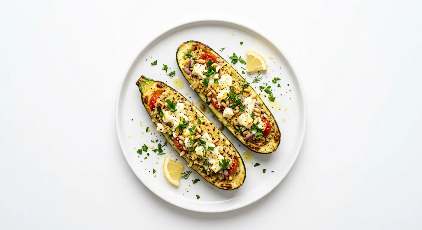 Gourmet Stuffed Zucchini Boats with Quinoa and Feta