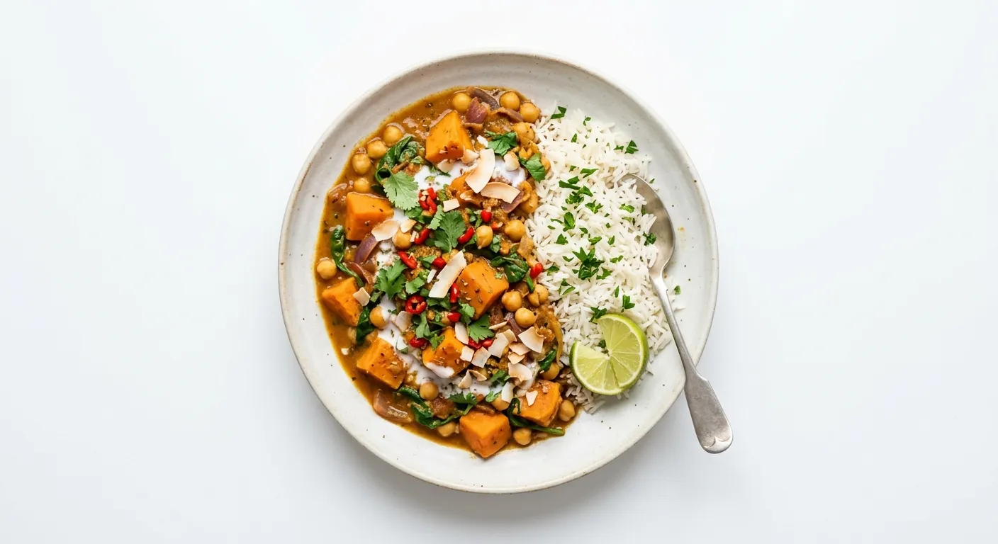 Spicy Sweet Potato and Chickpea Curry