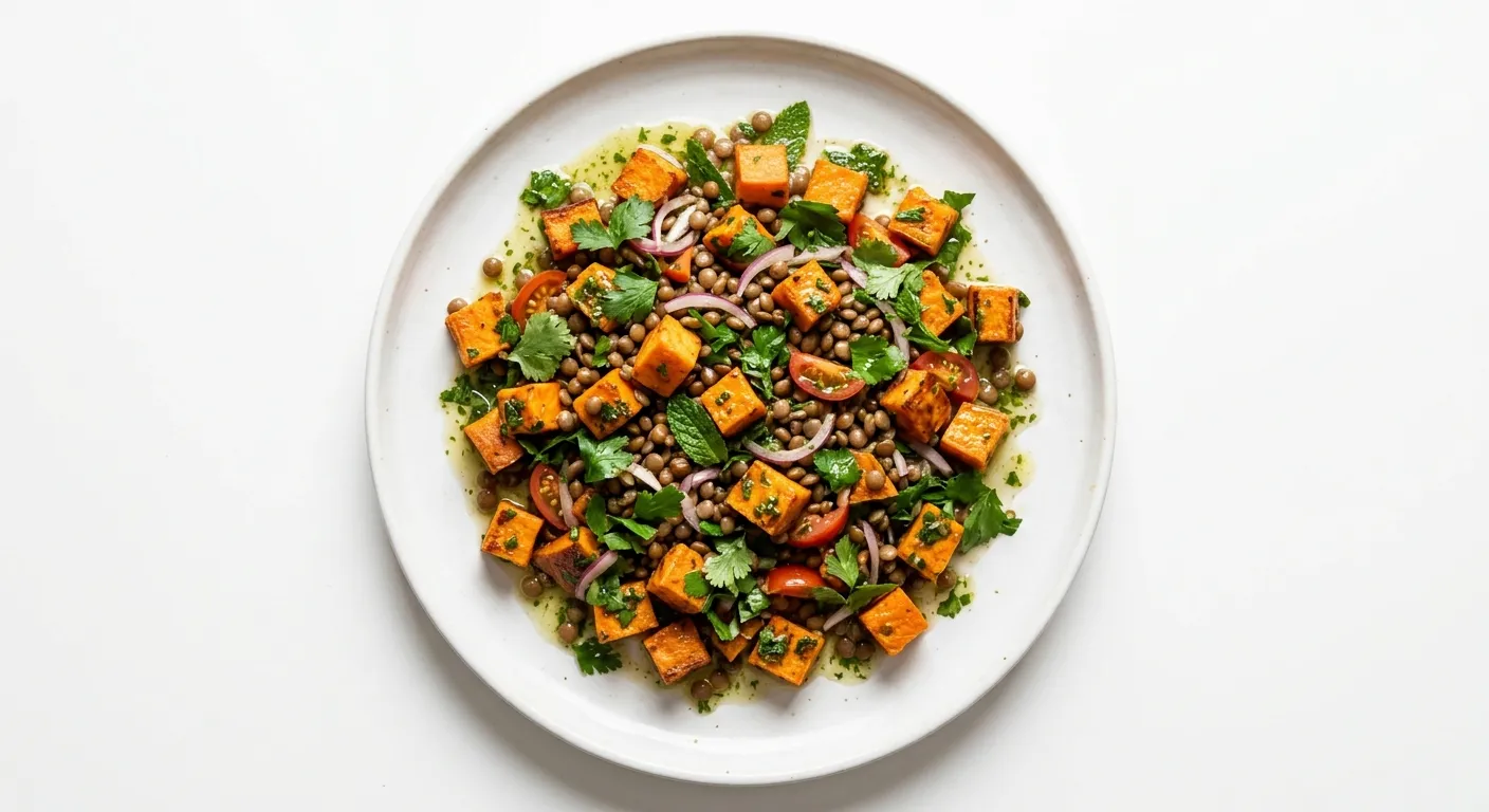 Sweet Potato and Lentil Salad with Herb Vinaigrette