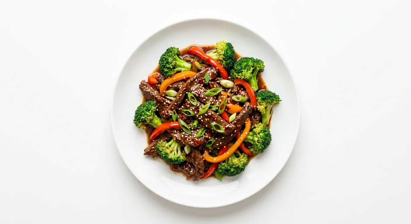 Szechuan Beef Stir-Fry with Broccoli and Bell Peppers