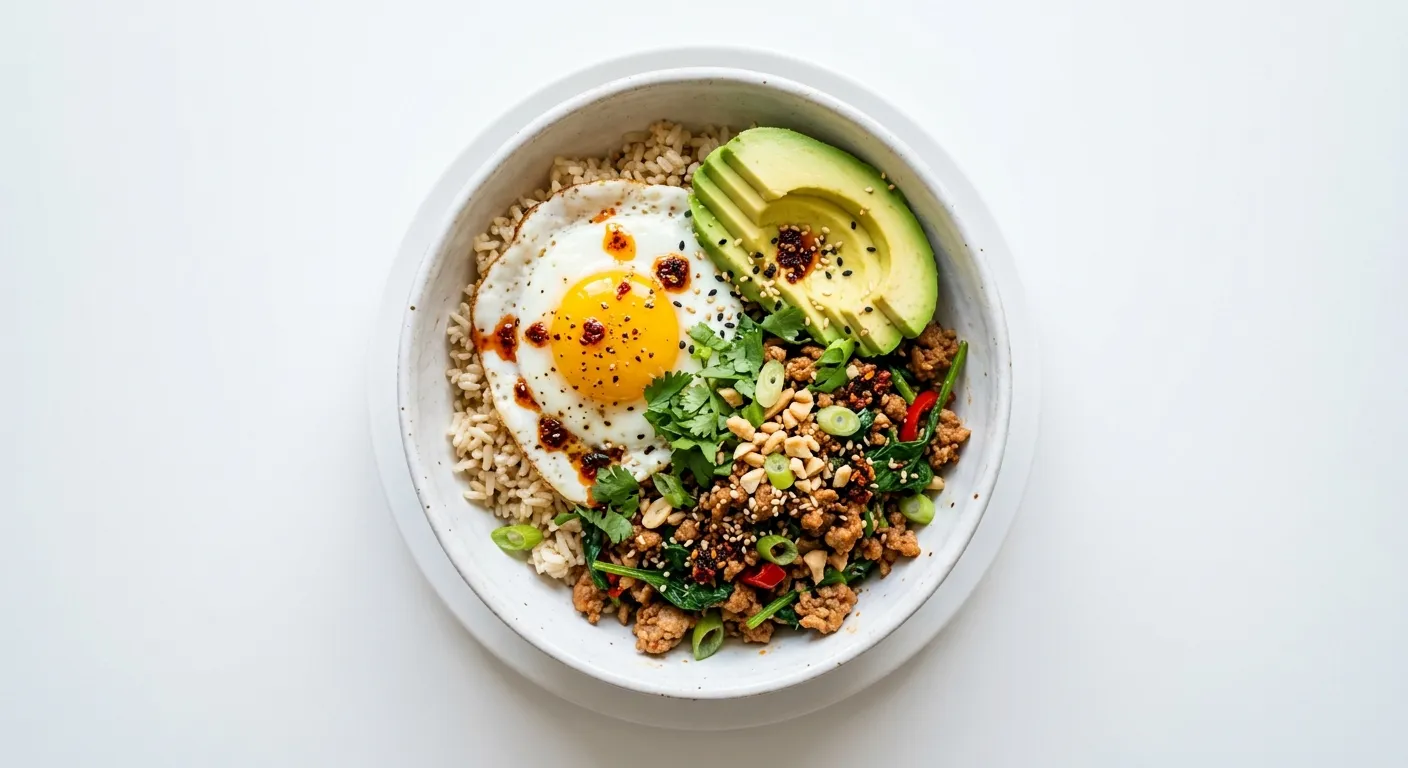 Szechuan Spiced Breakfast Bowl with Eggs and Avocado