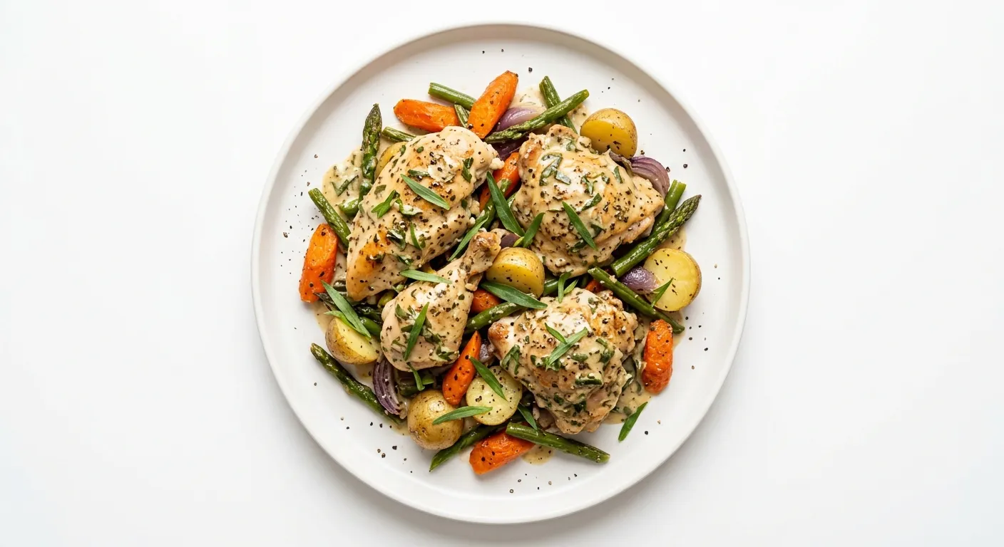 Tarragon Chicken with Autumn Vegetables