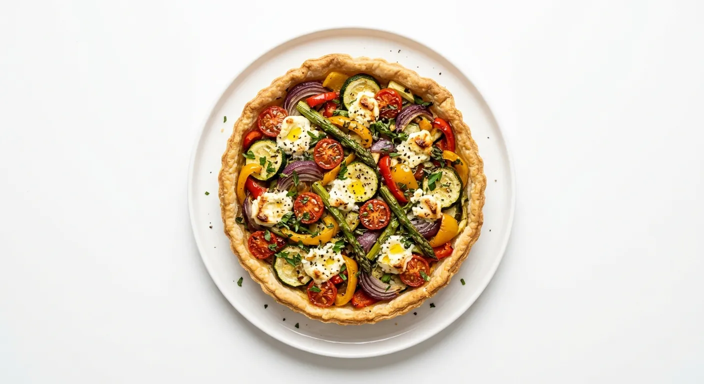 Tarte aux légumes et fromage de chèvre