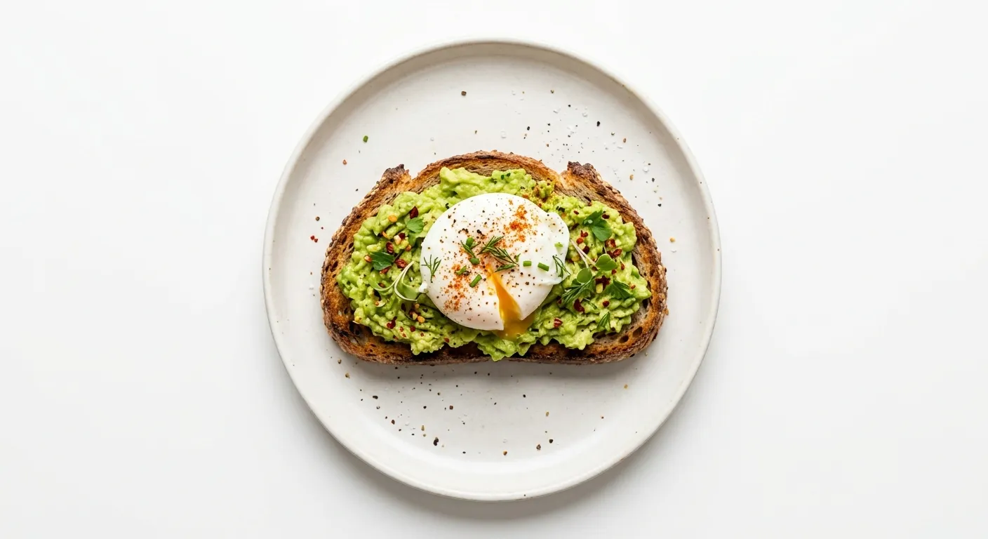 Tartine davocat et œuf poché
