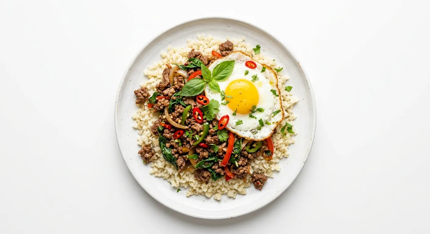 Thai Basil Beef with Cauliflower Rice