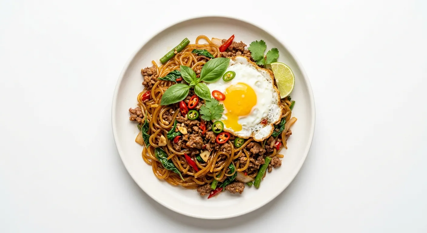 Thai Basil Beef with Sweet Potato Noodles
