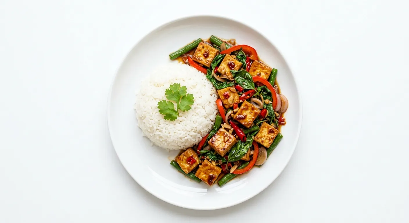 Spicy Thai Basil Tofu Stir-Fry