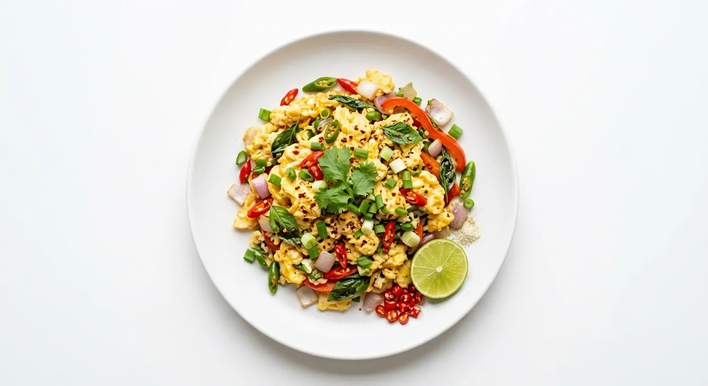 Thai-Inspired Scrambled Eggs with Vegetables