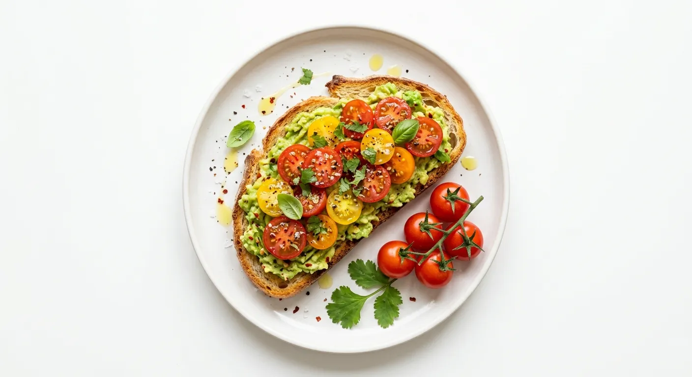 Tomato and Avocado Breakfast Toast