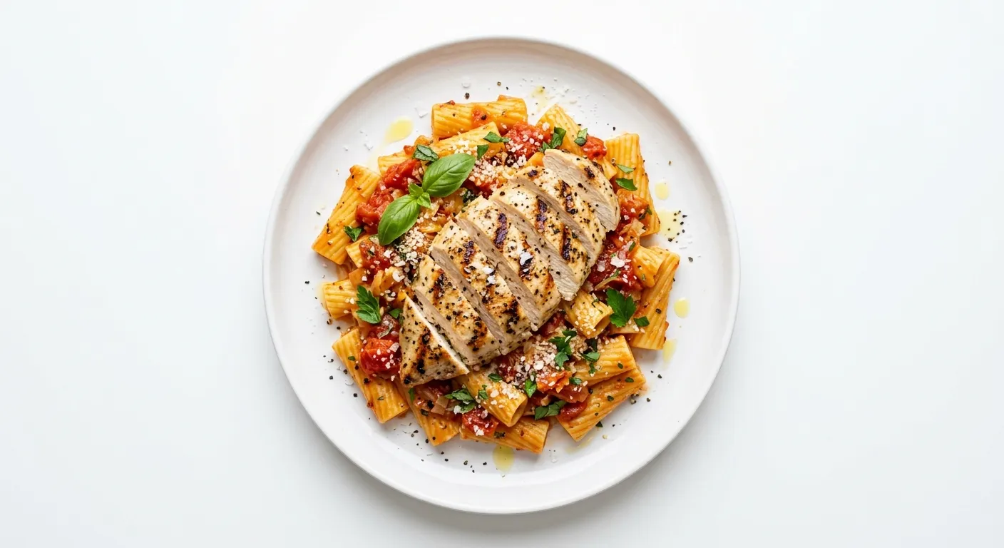 Tomato and Herb Pasta with Grilled Chicken