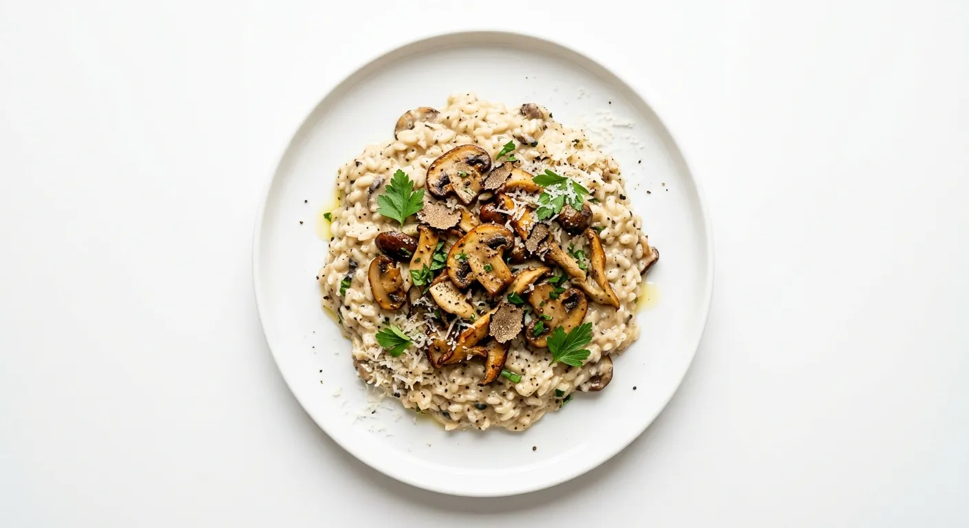 Winter Truffle Risotto with Sautéed Wild Mushrooms