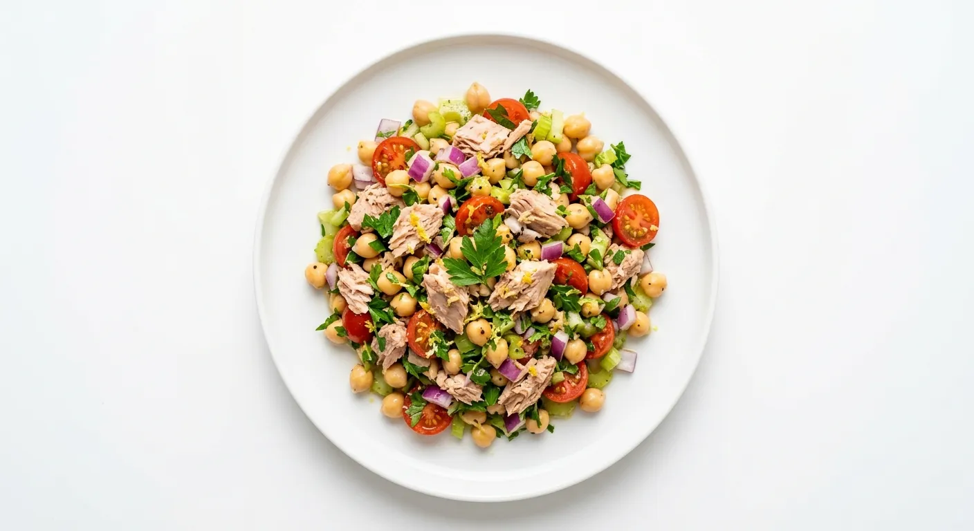 Tuna and Chickpea Salad with Lemon Dressing