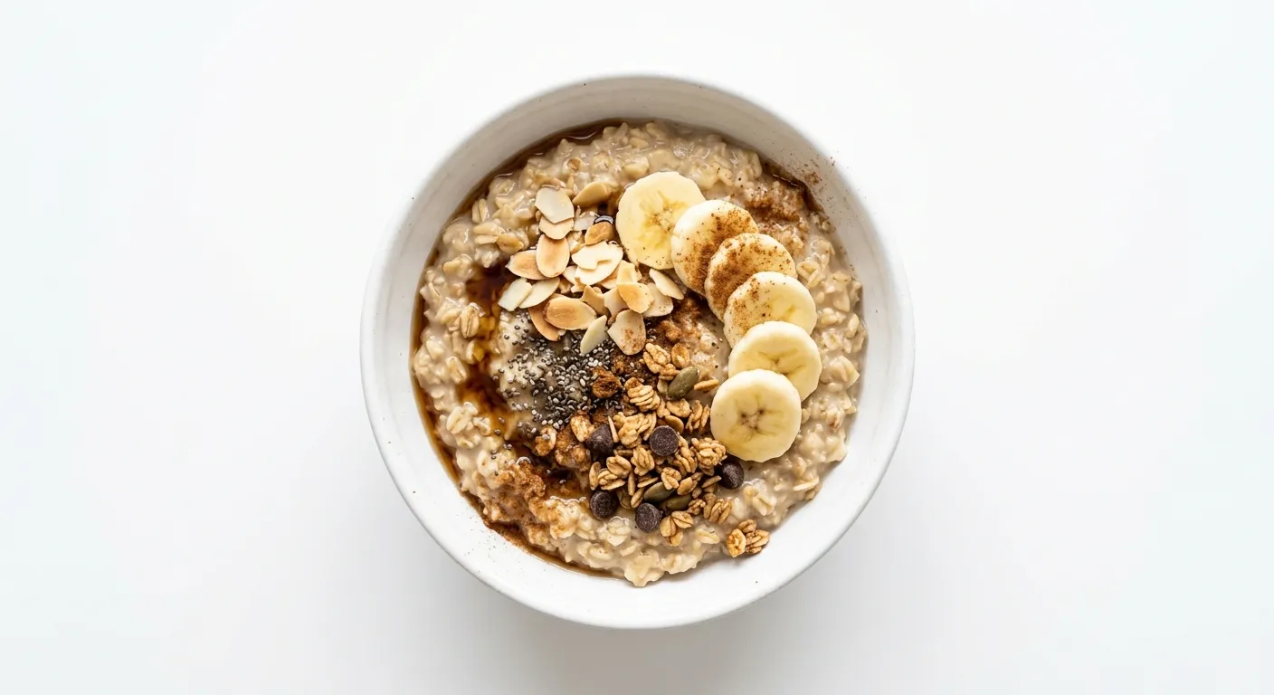Vegan Banana Oatmeal with Almond Milk