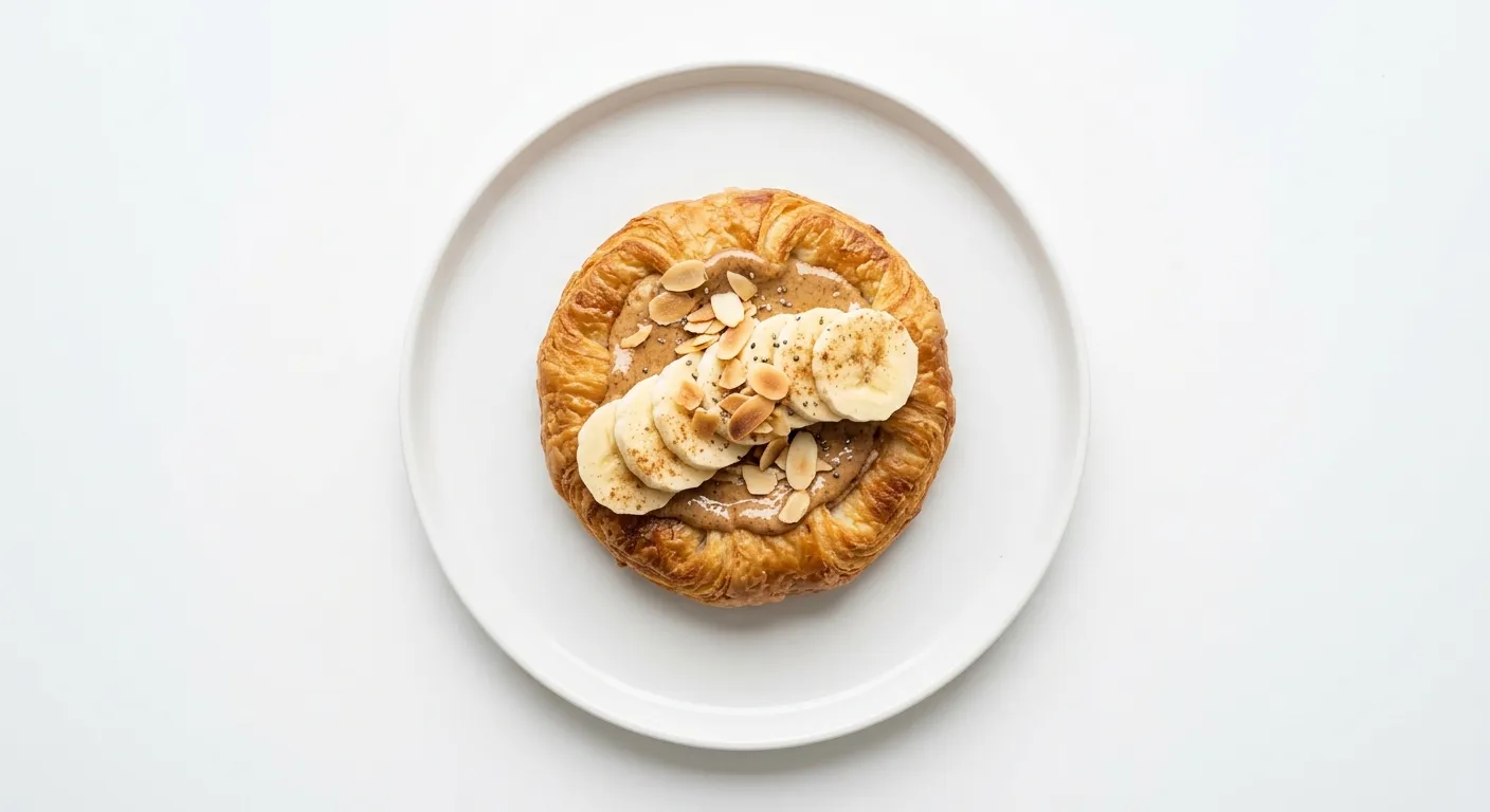 Vegan Breakfast Pastry with Almond Butter and Banana