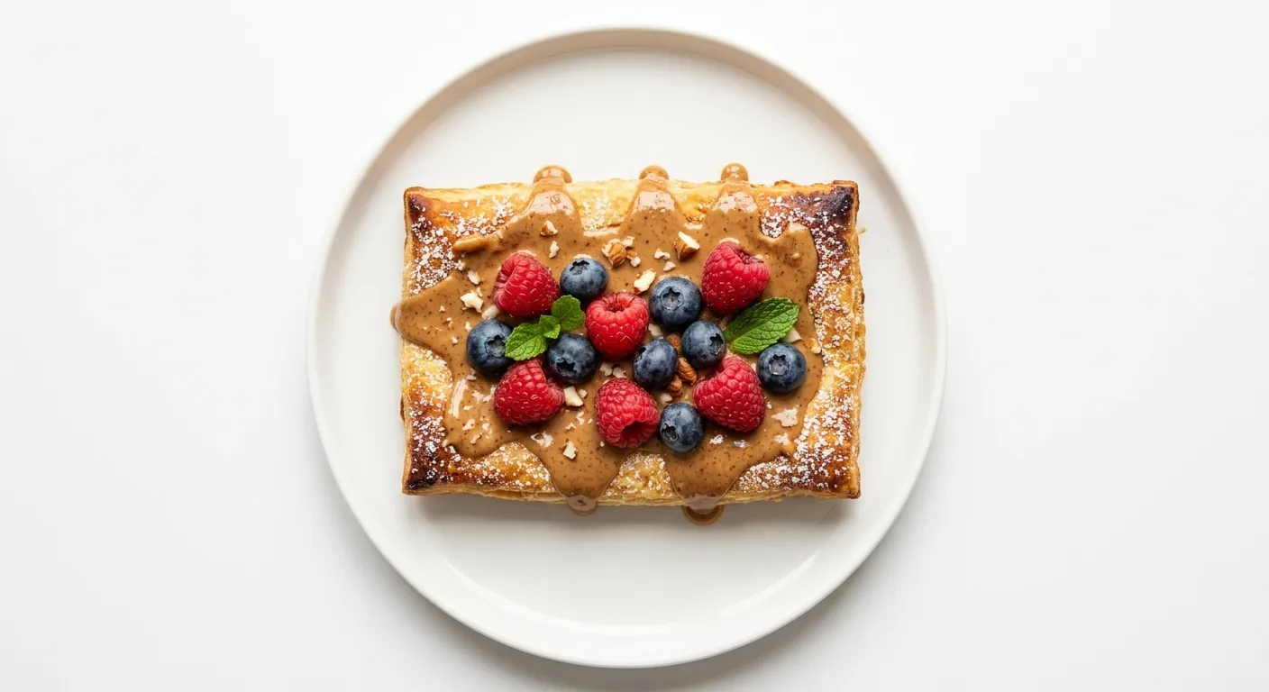 Vegan Breakfast Pastry with Almond Butter and Berries