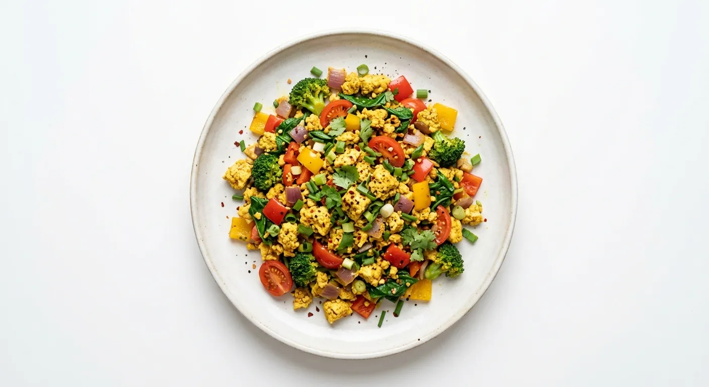 Vegan Breakfast Tofu Scramble with Vegetables