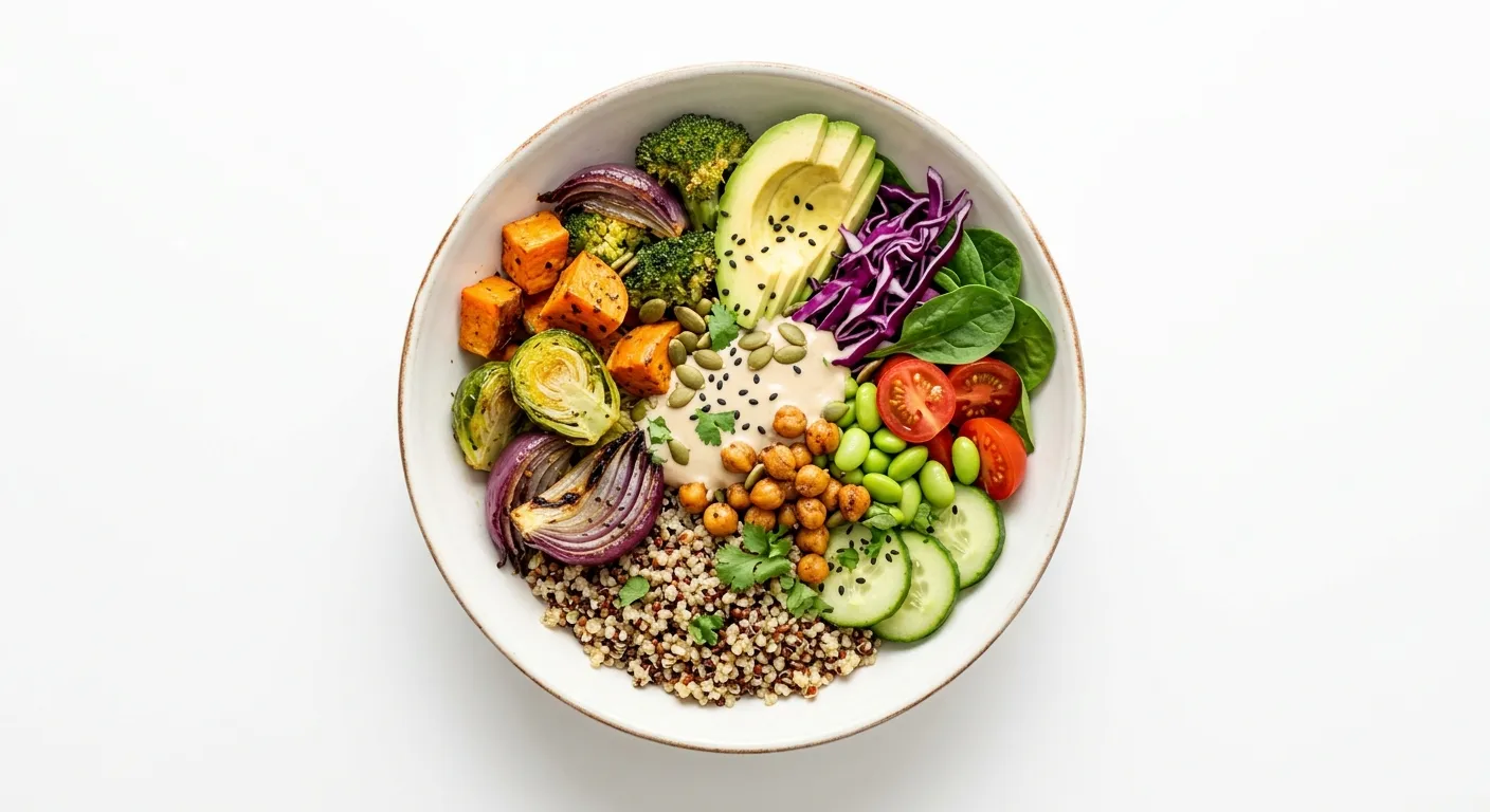 Vegan Buddha Bowl with Quinoa and Roasted Vegetables