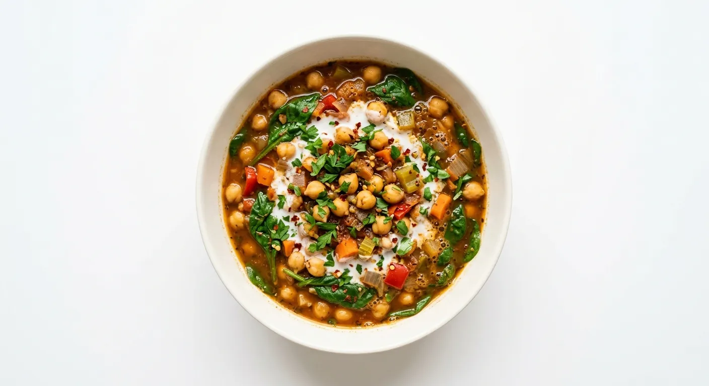 Spicy Vegan Chickpea and Spinach Stew
