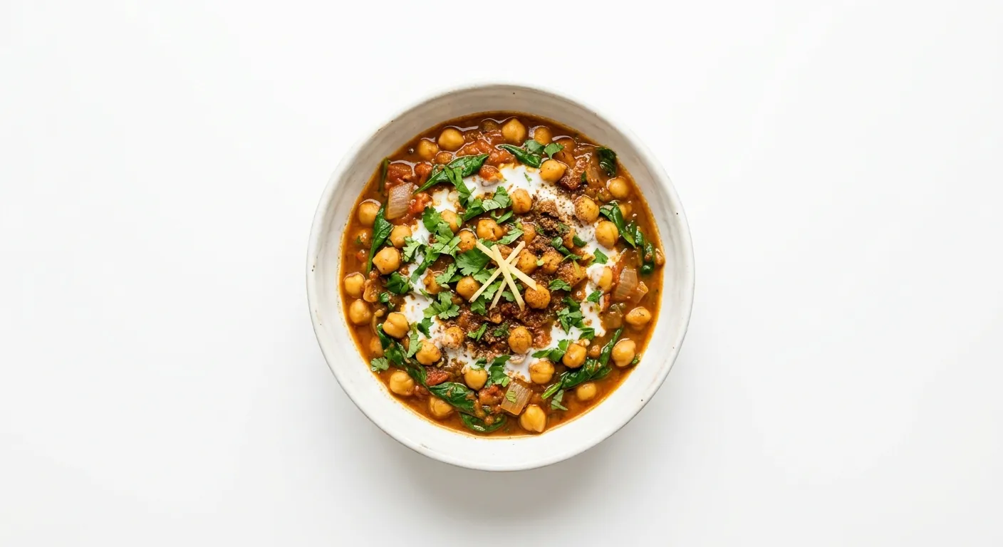 Vegan Indian Chickpea and Spinach Curry