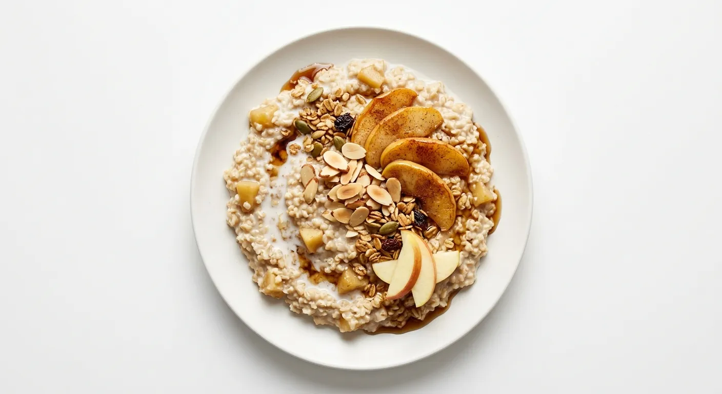 Vegan Irish Breakfast Porridge with Apple and Almonds