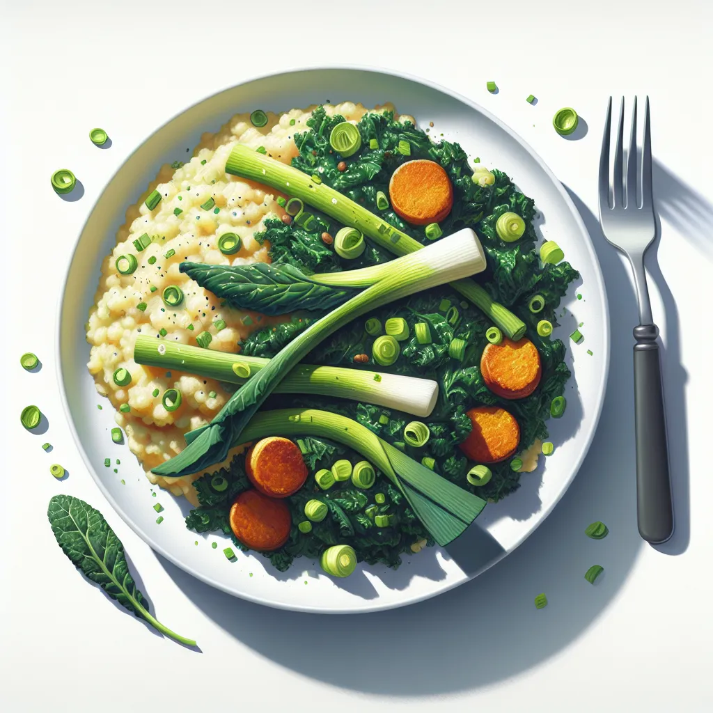 Vegan Irish Colcannon with Kale and Leek
