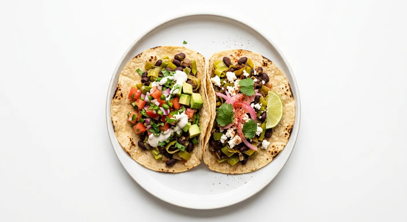 Vegan Leek and Black Bean Tacos