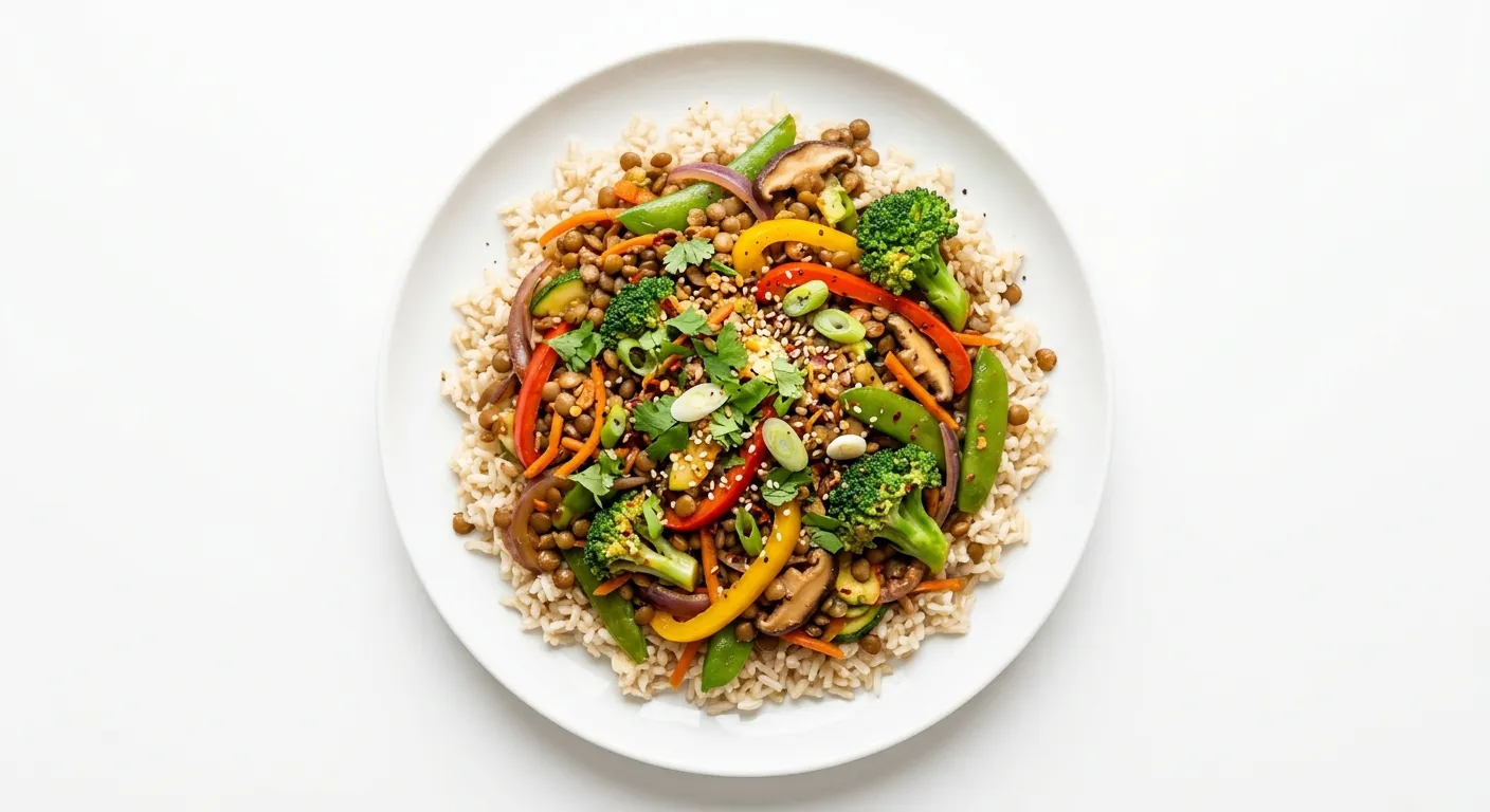 Vegan Lentil and Vegetable Stir-Fry