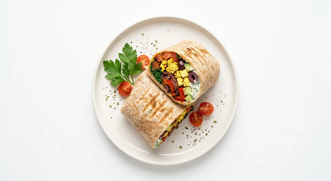 Vegan Mediterranean Breakfast Wrap