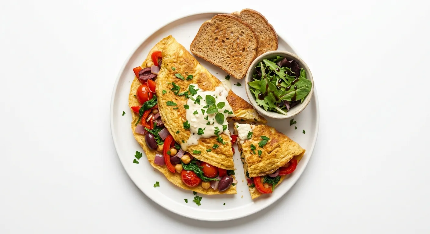 Vegan Mediterranean Chickpea Omelette