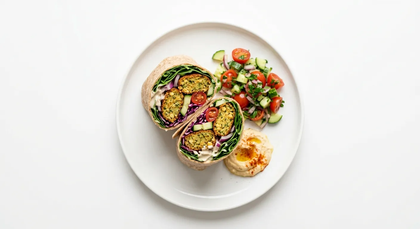 Vegan Mediterranean Falafel Wrap