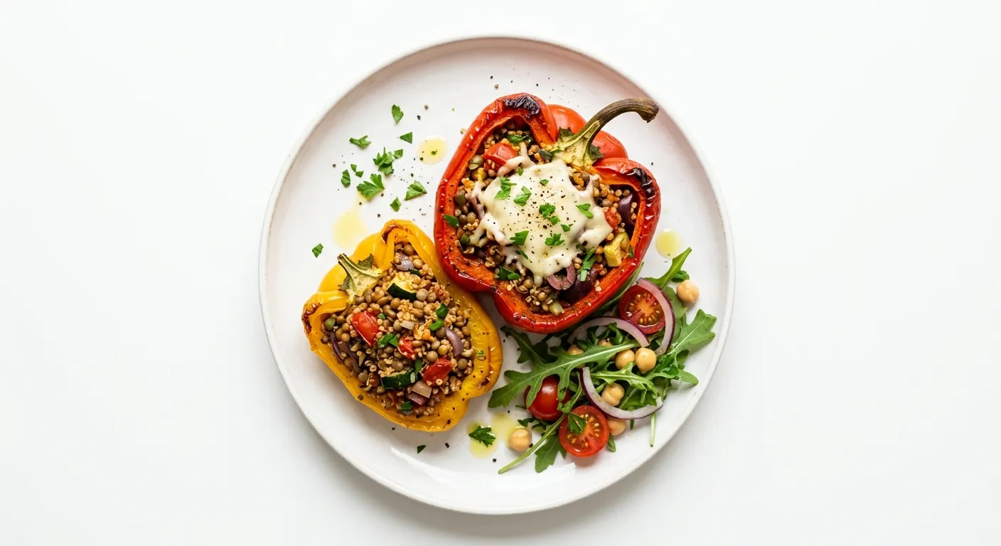 Vegan Mediterranean Stuffed Bell Peppers
