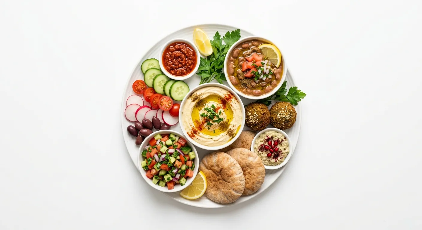Vegan Middle Eastern Breakfast Platter