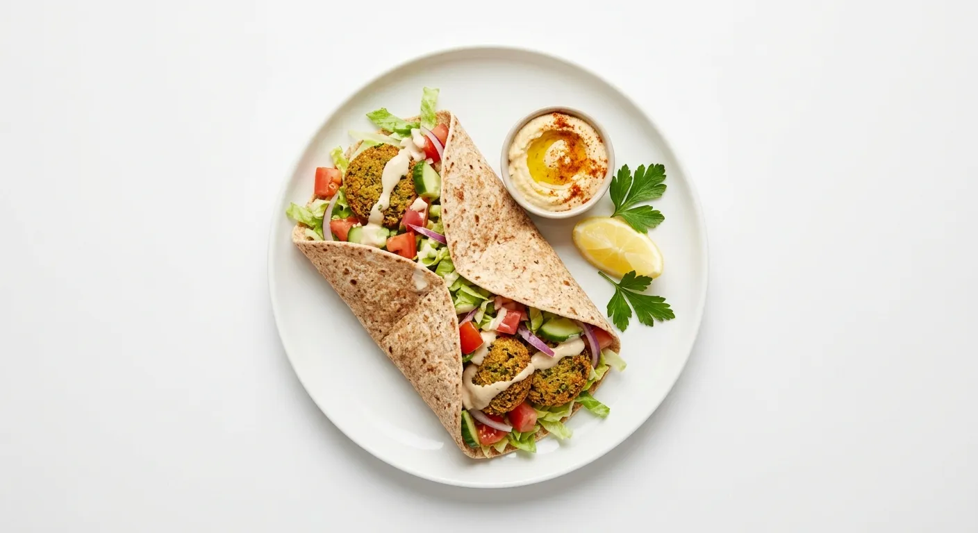 Vegan Middle Eastern Falafel Wrap