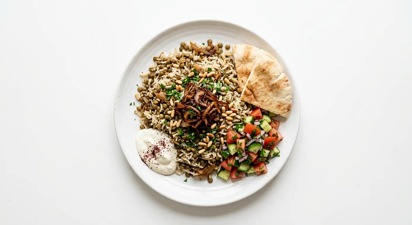 Vegan Middle Eastern Lentil and Rice Pilaf