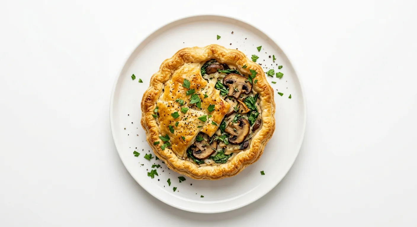Vegan Mushroom and Spinach Puff Pastry