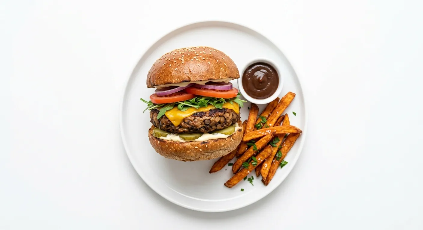 Gourmet Vegan Mushroom Burger