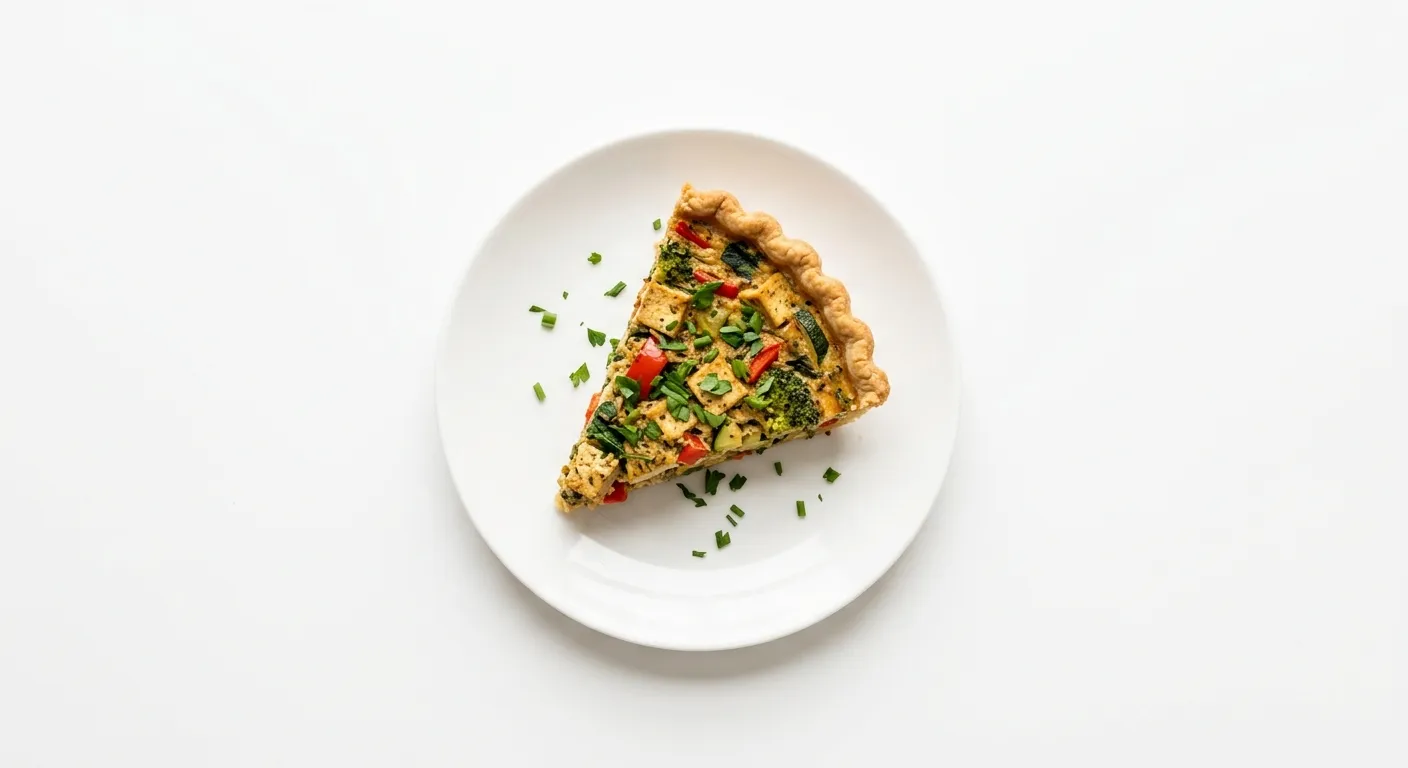 Vegan Quiche with Tofu and Vegetables