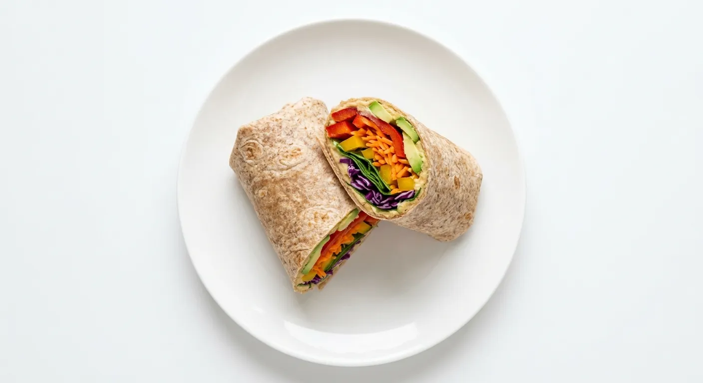 Vegan Rainbow Veggie Wrap