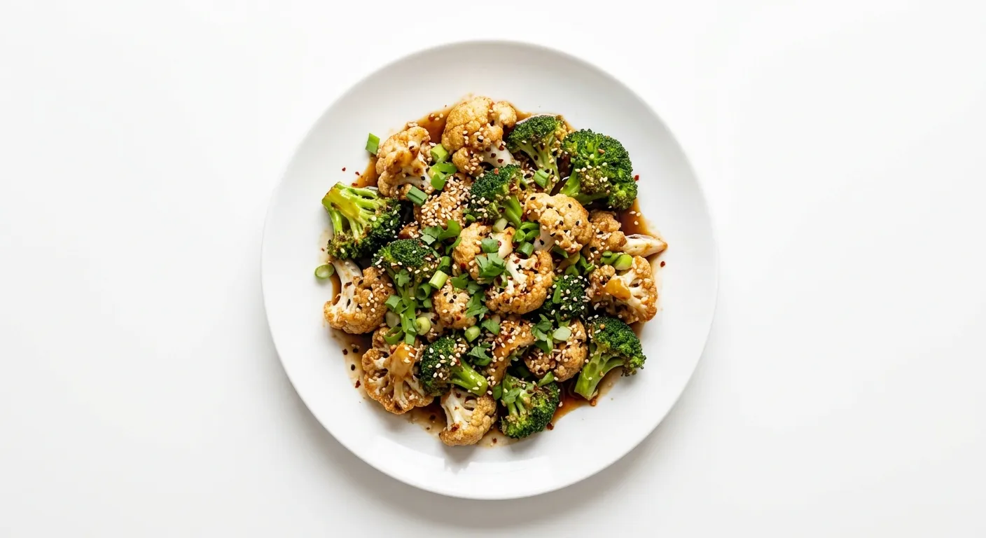 Vegan Sesame Cauliflower and Broccoli