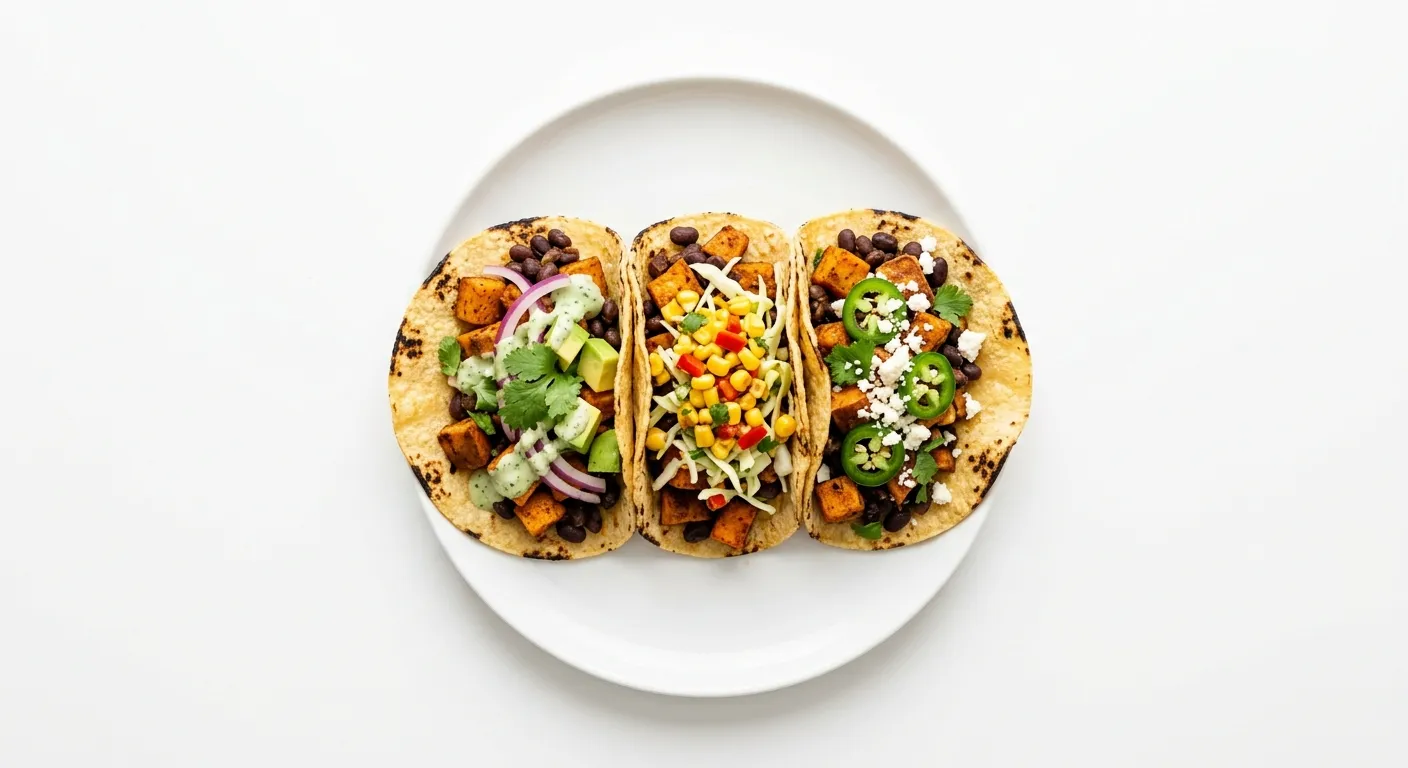Vegan Sweet Potato and Black Bean Tacos