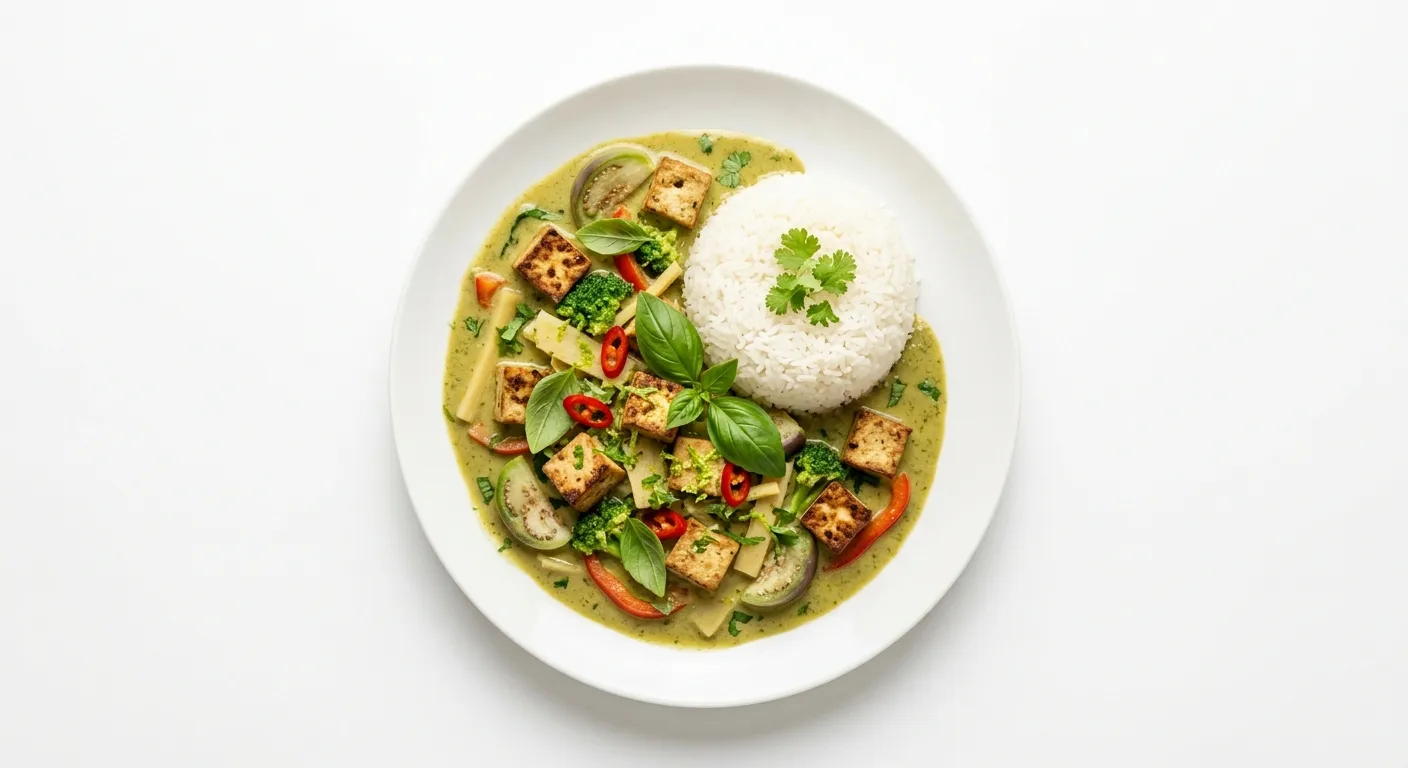 Spicy Vegan Thai Green Curry with Tofu