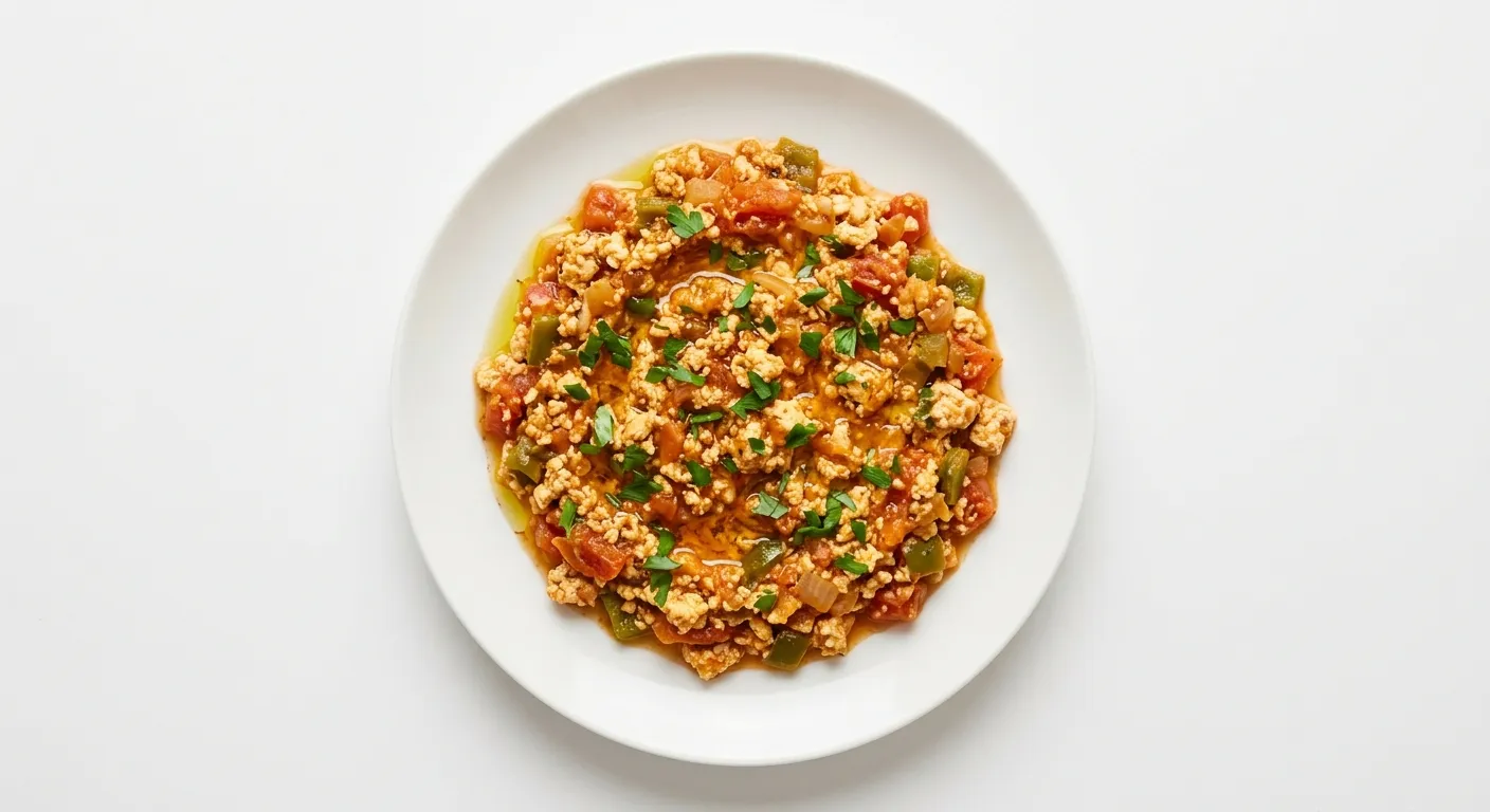 Vegan Turkish Menemen with Tofu