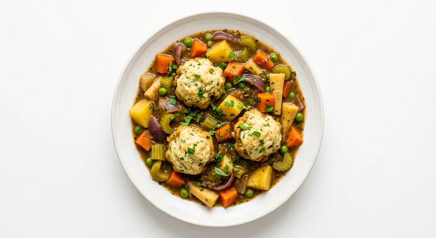 Hearty Vegan Vegetable Stew with Dumplings