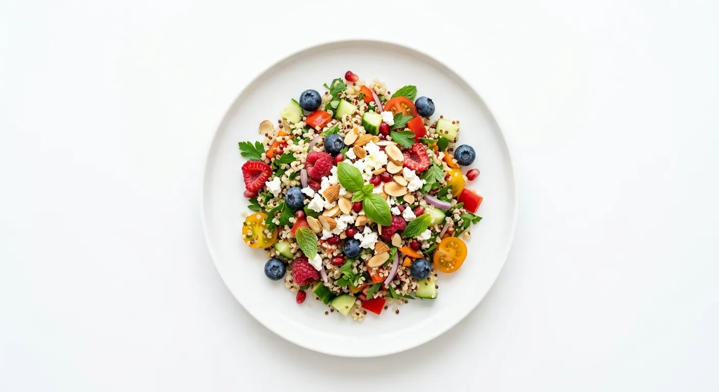 Autumn Vegetable and Berry Quinoa Salad