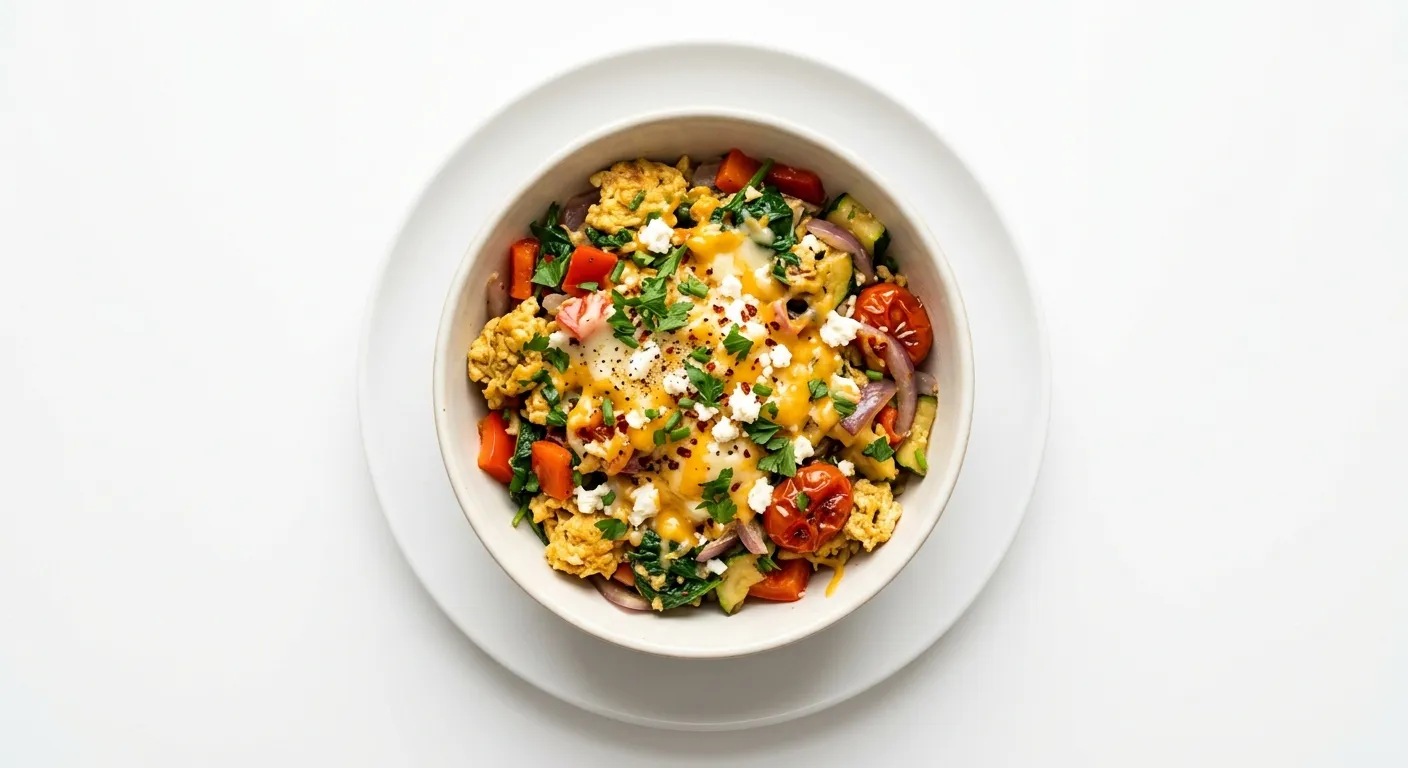 Autumn Vegetable and Cheese Breakfast Bowl