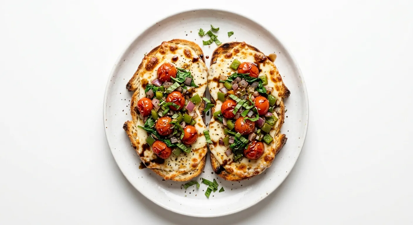 Autumn Vegetable and Cheese Breakfast Bruschetta