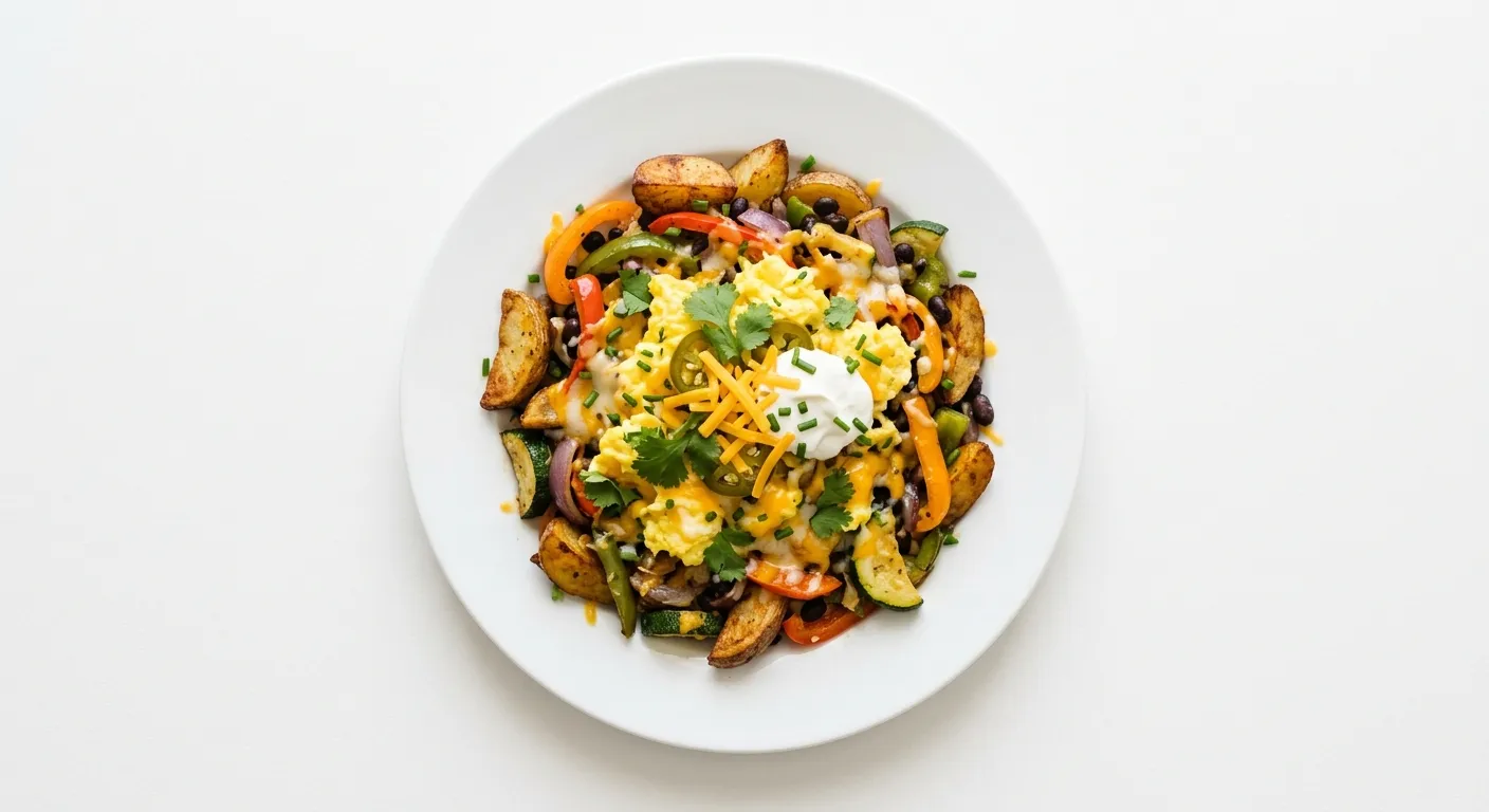 Autumn Vegetable and Cheese Breakfast Skillet