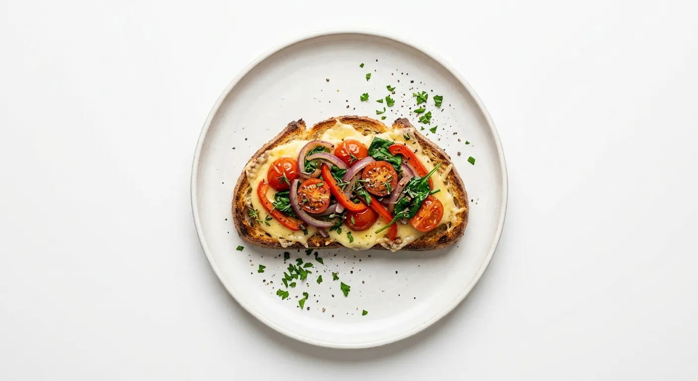 Autumn Vegetable and Cheese Breakfast Toast
