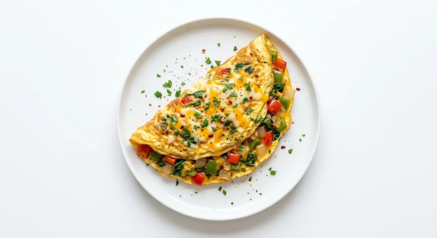 Autumn Vegetable and Cheese Omelette